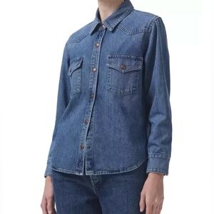 AGOLDE western denim shirt